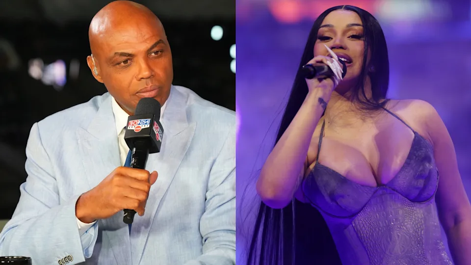 (Left) Charles Barkley and Cardi B.