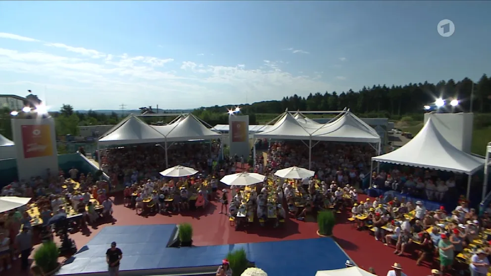 You can clearly see many canopies providing shade.