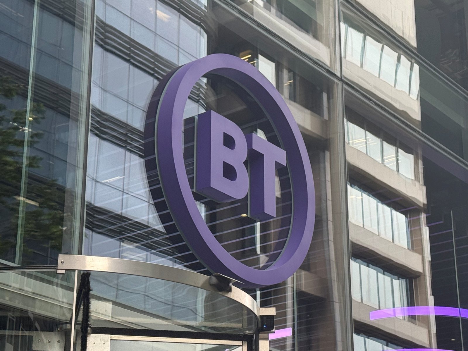 BT logo on exterior of One Braham HQ