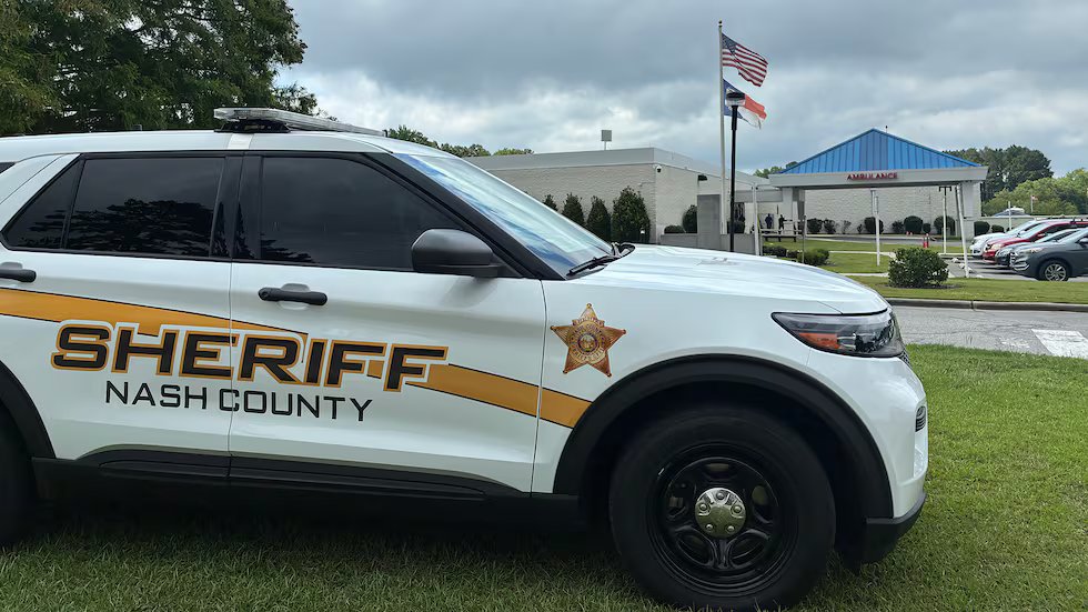 A large law enforcement presence was observed at ECU Health's Bertie Hospital.