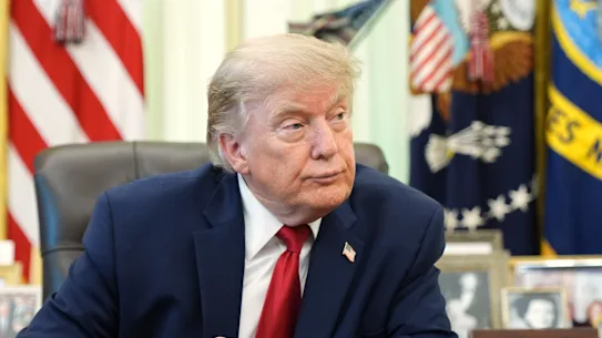 Donald Trump, photographed in the Oval Office on Monday, hailed the 