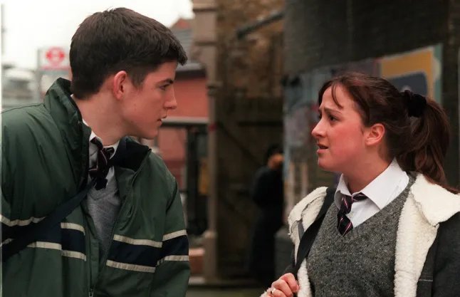 Daughter Natalie Cassidy, 9, was rushed to hospital with her arm 'shattered into pieces' | Soap 16 Television programme: EastEnders with James Alexandrou as Martin Fowle and Natalie Cassidy as Sonya Jackson.