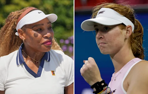 Williams (left) will play 20-year-old Australian Maya Joynt (right) in her return to Wimbledon.