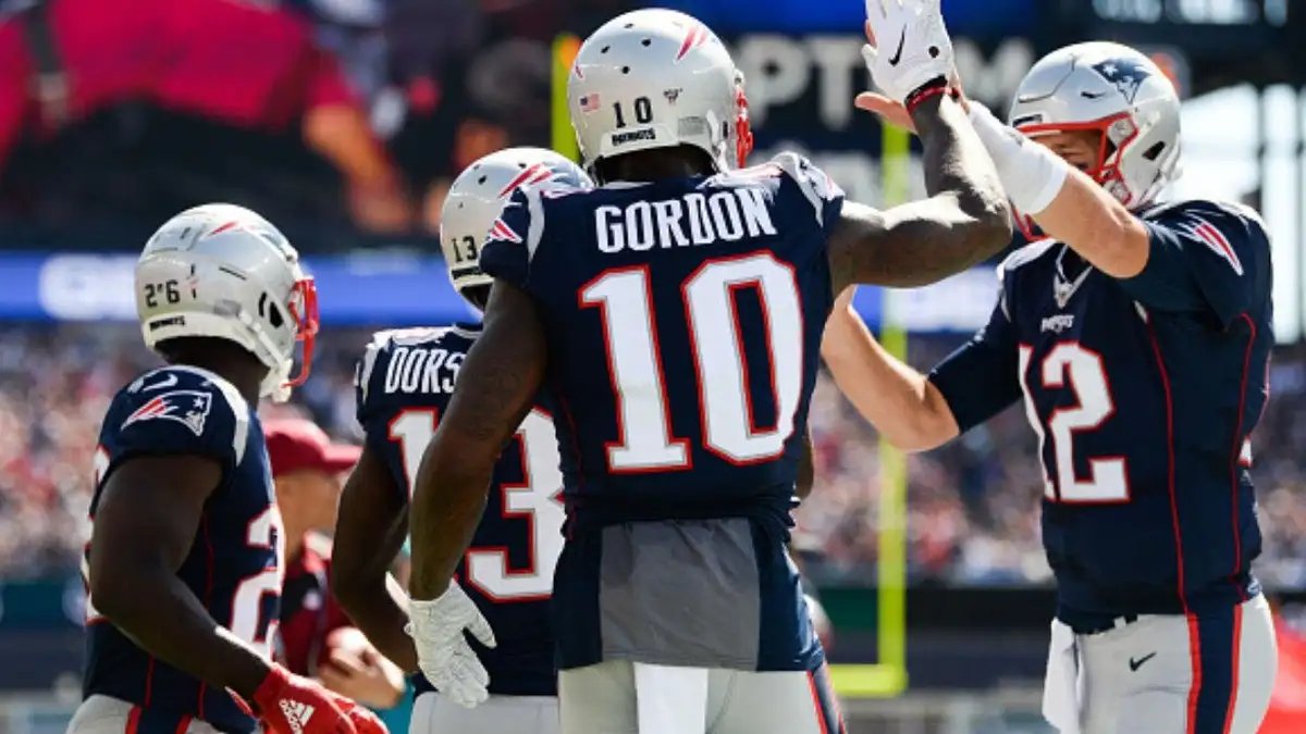 Josh Gordon has shared a wild behind-the-scenes story about Tom Brady's obsessive offseason routine that details life under Brady's roof. (Photo by Katherine Riley/Getty Images)