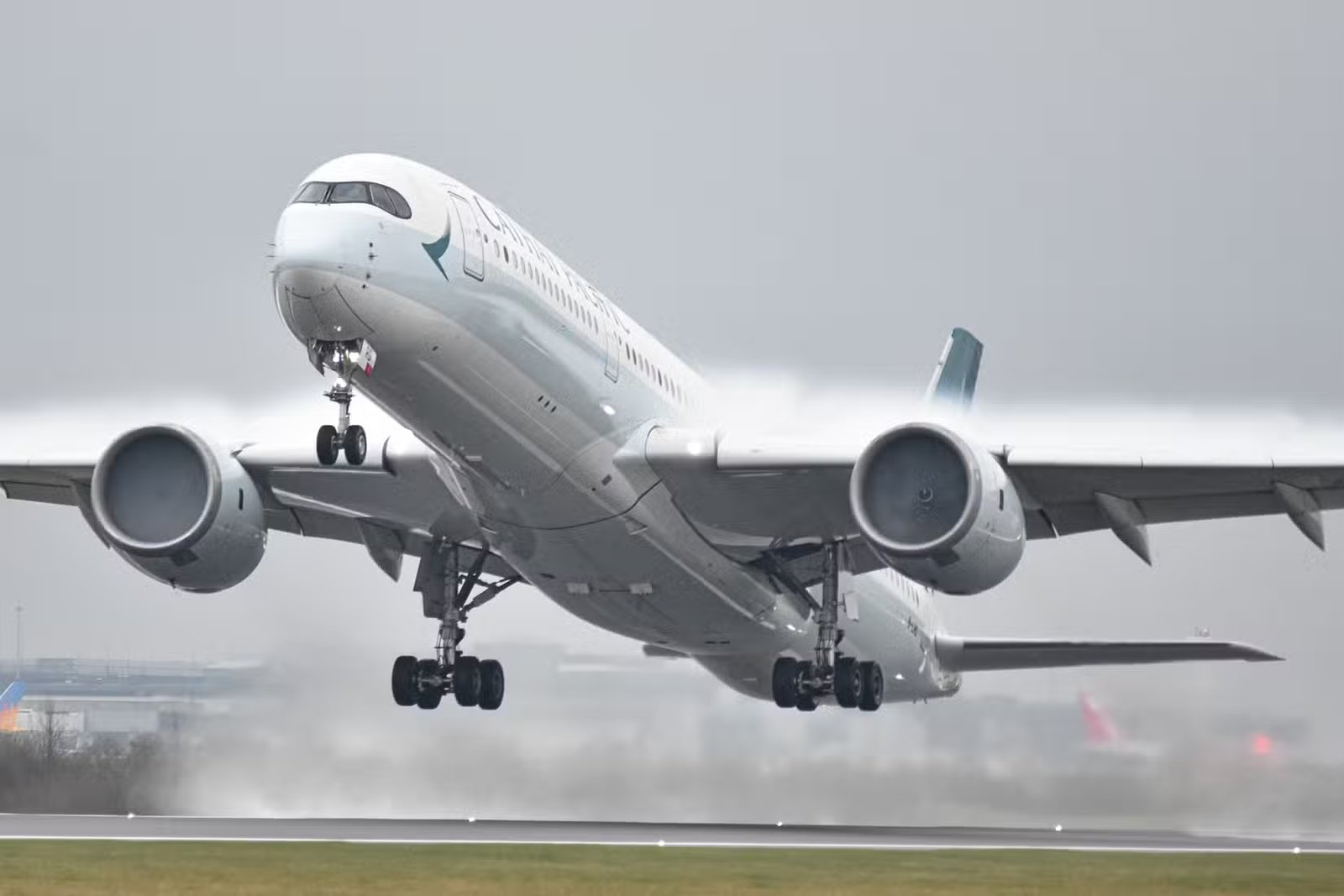 17-hour flights: 11 new Cathay Pacific Airbus A350 ultra-long routes revealed (Map) 29 Cathay Pacific A350-900 B-LRD departing from Manchester Airport.