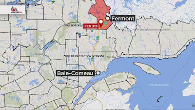 North Shore wildfires: Route 389 closed 11 The forest fire started a few kilometers northeast of the city, near Labrador City.