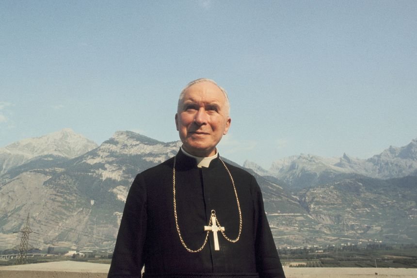 Archbishop Marcel Lefebvre in Econe, Switzerland, in August 1976.
