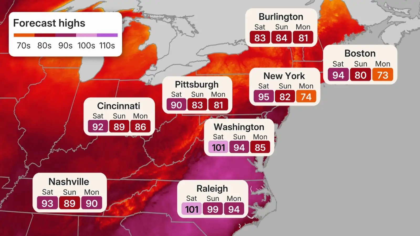A dome of extreme heat scorches New York, Philadelphia, Boston and DC over the Fourth of July weekend. 19 DCP 20