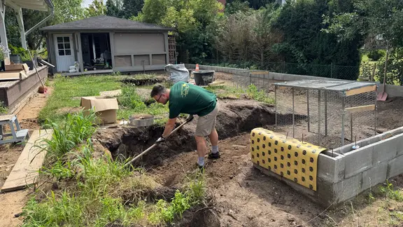 Digged up garden