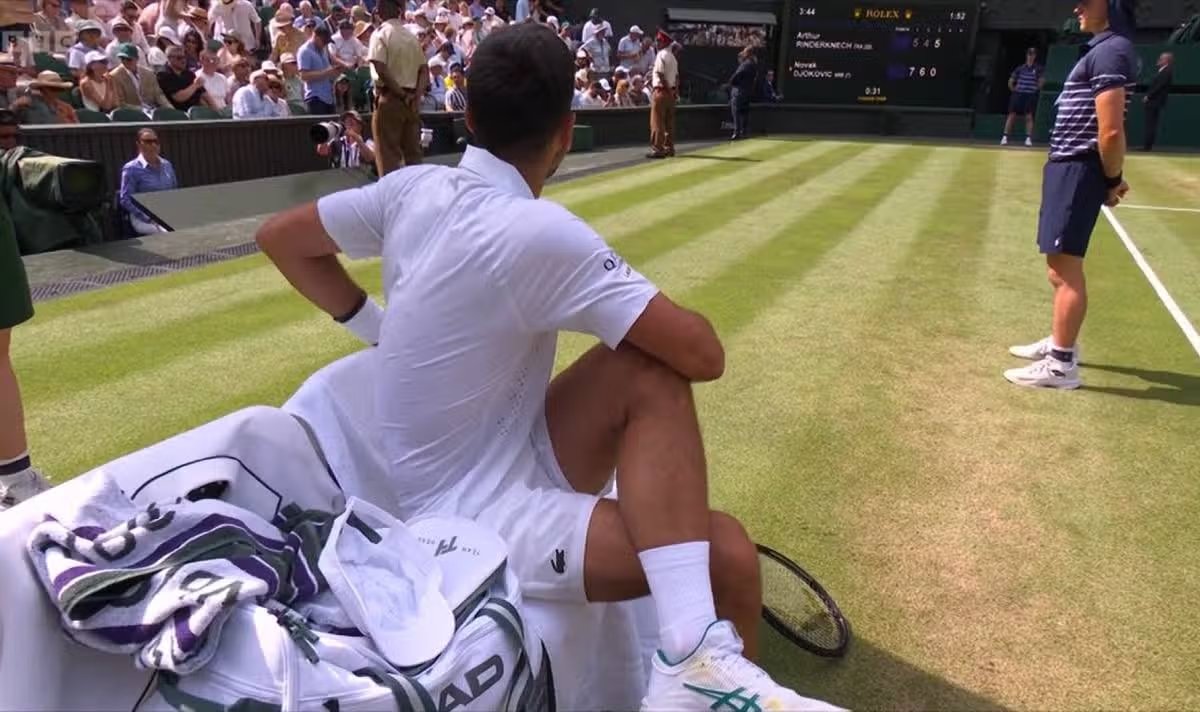 Novak Djokovic hit himself 11 times during Wimbledon meltdown and BBC apologizes 13 Novak Djokovic Wimbledon