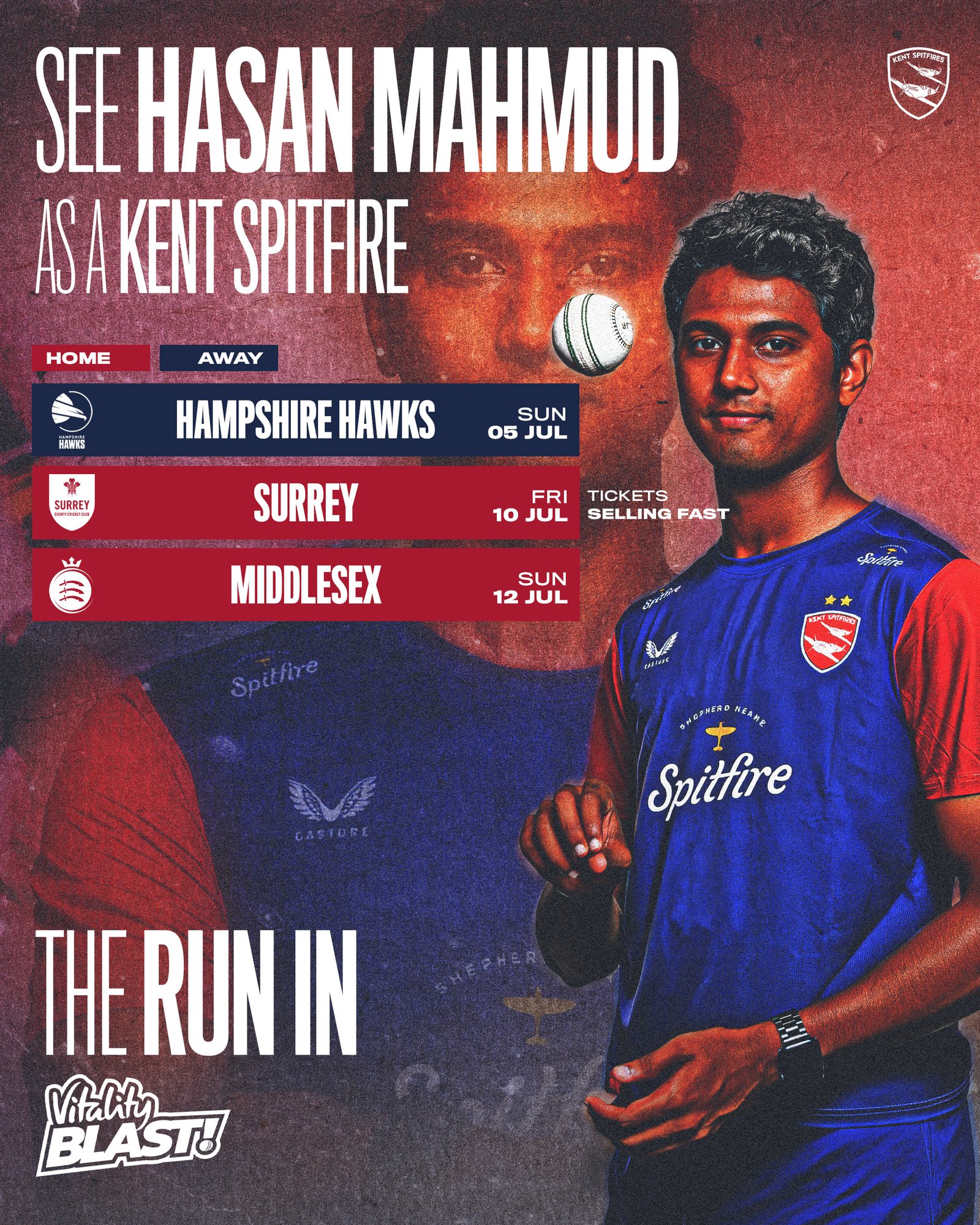 1783199715 429 Hasan Mahmud will feature in the final three Vitality Blast