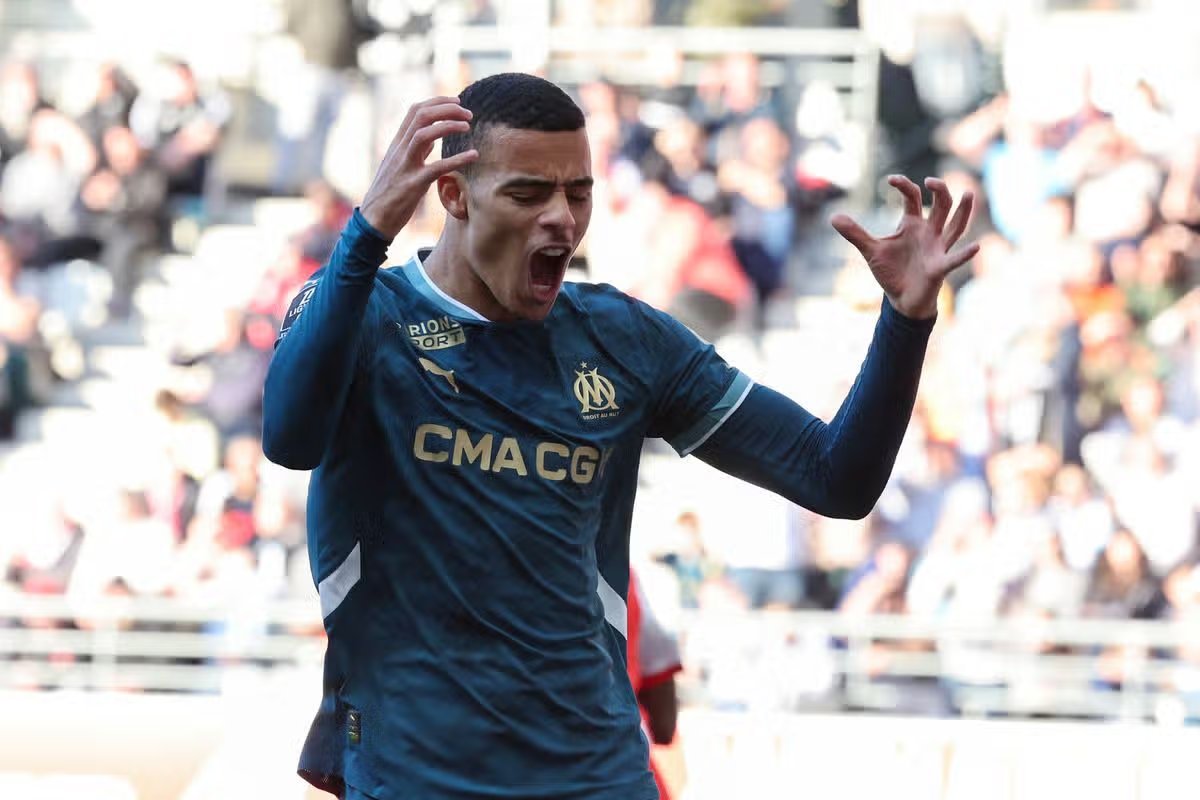 Mason Greenwood's reaction during the match against Marseille
