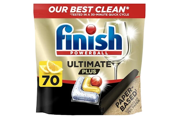 Finish Ultimate Dishwasher Tablets.
