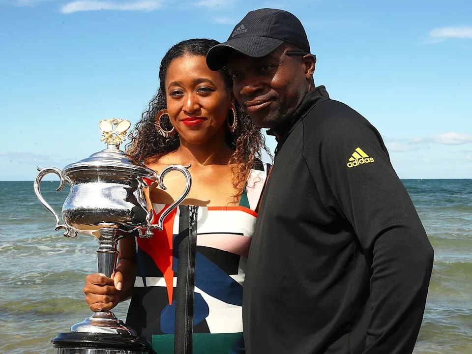 Naomi Osaka and Leonard Francois in 2019. Photo: Julian Finney/Getty