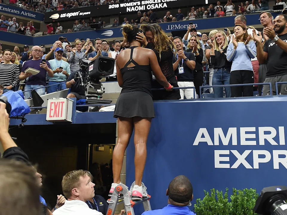 Tamaki Osaka and Naomi Osaka in 2018. Photo: Aflo Co. Ltd./Alamy