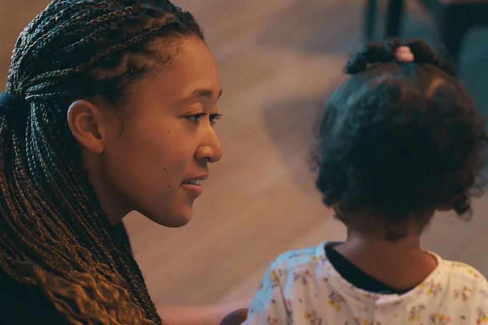 Naomi Osaka with her daughter Shai. Photo: TUBI