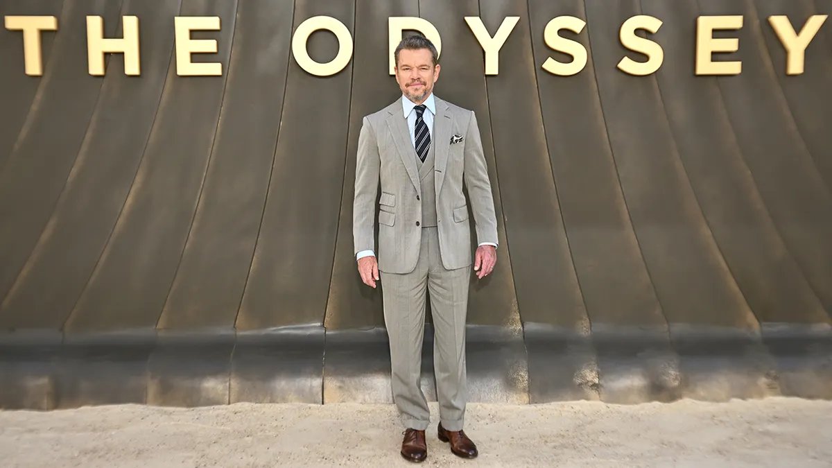 'Odyssey' Star Matt Damon Cut These Products for the Epic Movie 17 Matt Damon attends the premiere of Odyssey London at the Odeon Luxe Leicester Square in London.