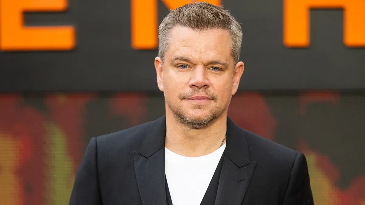 'Odyssey' Star Matt Damon Cut These Products for the Epic Movie 19 Matt Damon looks directly at the camera on the carpet in a black suit.