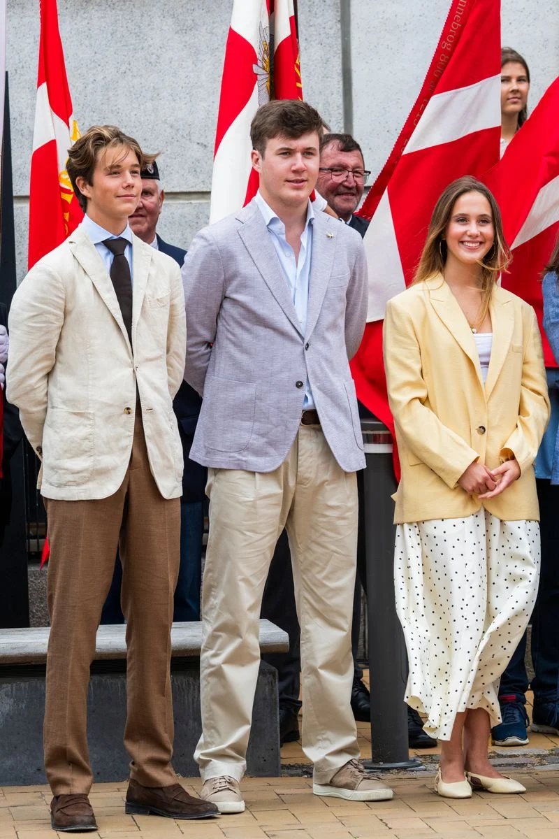 Prince Vincent arrives in style at Grosten Palace as the Danish royal family begins their annual summer residence.