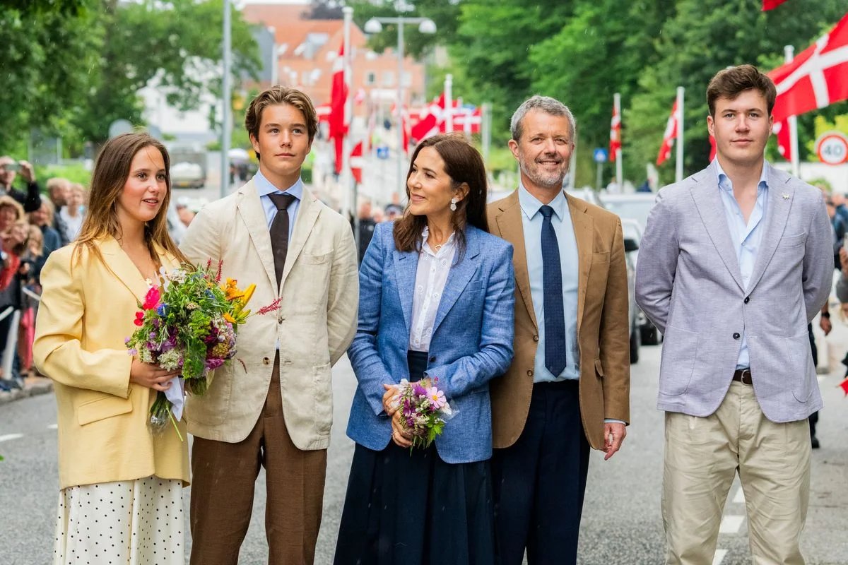 Prince Vincent and Princess Josephine appeared with their parents during the family's annual visit to Grosten.