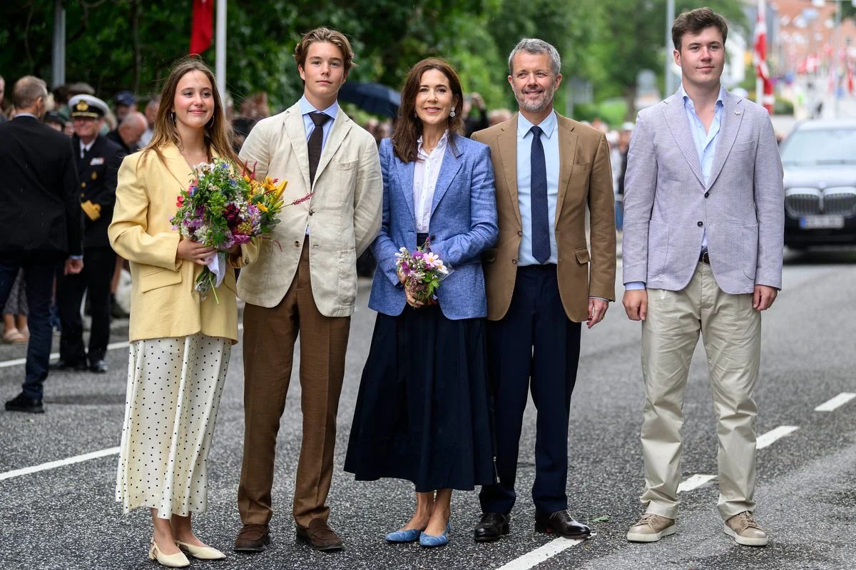 King Frederick X and Queen Mary led the Danish royal family during the annual celebrations at Grosten Palace.
