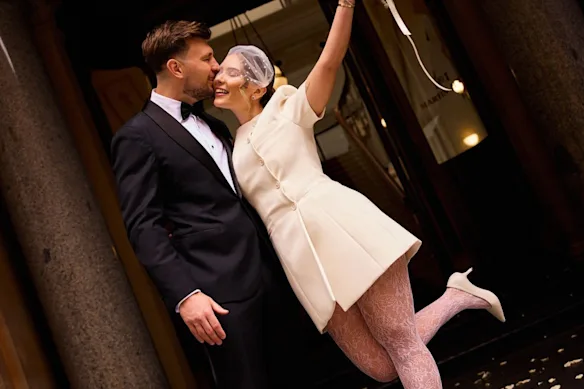 A photo has been posted on Instagram of former NRL player Jai Arrow marrying partner Berina Colakovich.