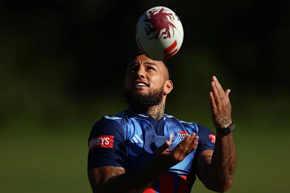 Blues wrecking ball Addin Fonua-Blake.