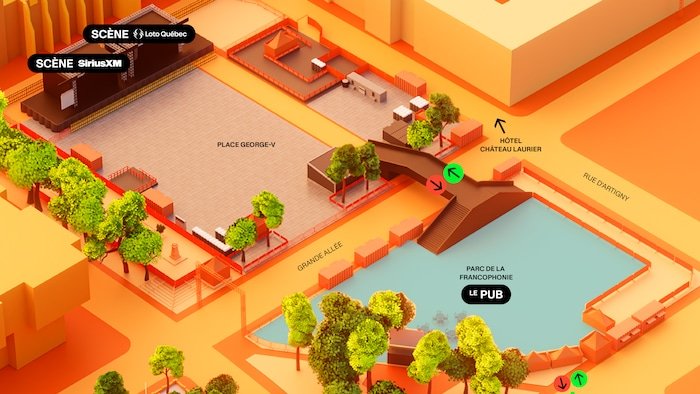 The new Summer Festival pub is located in the Parc Francophonie.