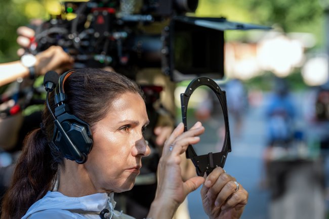 Celiana Cardenas, AMC on the set of the series 