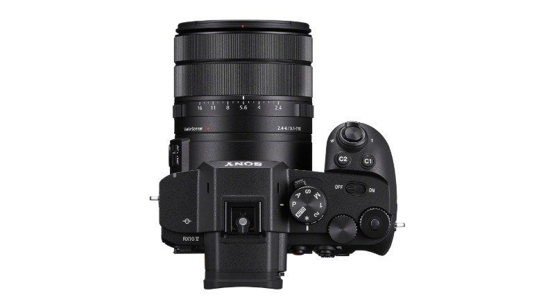 Sony RX10 V superzoom camera, top view