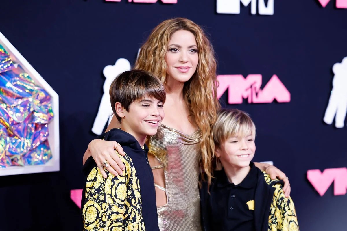 Shakira and Pique have two charming children: Sasha and Milan.