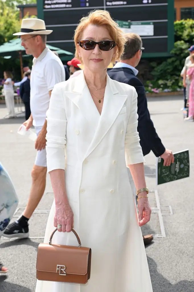 Wimbledon 2026 Day 12: Keira Knightley, Rami Malek and Lesley Manville lead men's semi-final 31 Geraldine James in a white dress