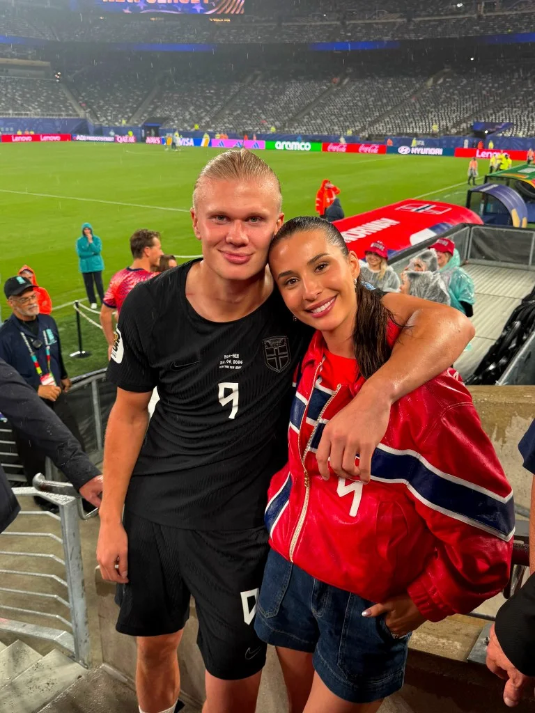Erling Haaland and his girlfriend Isabel Haugseng Johansen. Instagram/@isabellaa