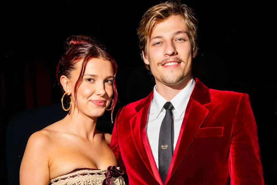 Millie Bobby Brown joked that her Enola Holmes co-star Louis Partridge was "underwhelmed" by her wedding gift 13 Millie Bobby Brown and Jake Bongiovi in November 2025. Photo: Roger Kisby/Getty.