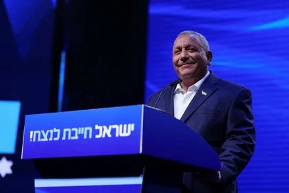 Israeli opposition leader and former military commander Gadi Eisenkot at his party's election campaign conference last month. Photo: Hadas Parush Israeli opposition leader and former military commander Gadi Eisenkot at his party's election campaign conference last month.