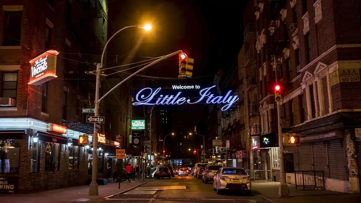 Die Hard actor Robert Davi criticized Mamdani over Little Italy map 16 Little Italy road sign and area in Manhattan, New York