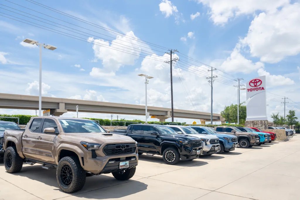 Toyota Tacomas are for sale at the Cedar Park Toyota dealership.