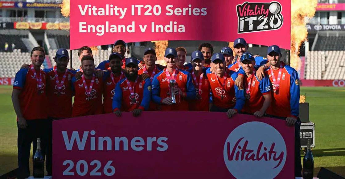 England won the 5th match of the Twenty20 series against India. (Photo: JUSTIN TALLIS/AFP)