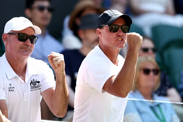 Cruise Hewitt's father, former world number one Lleyton, knew when he was needed, but it wasn't enough.