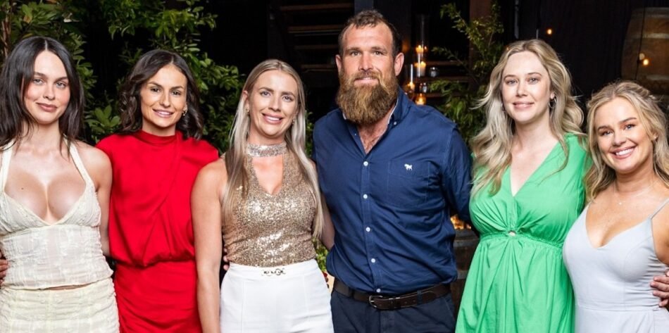 Five female farmers whom Jason chose to return to his farm. Image: Seven.