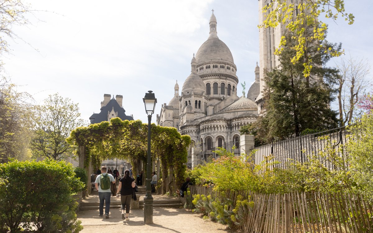 Montmartre district, view of the Sacre Coeur 