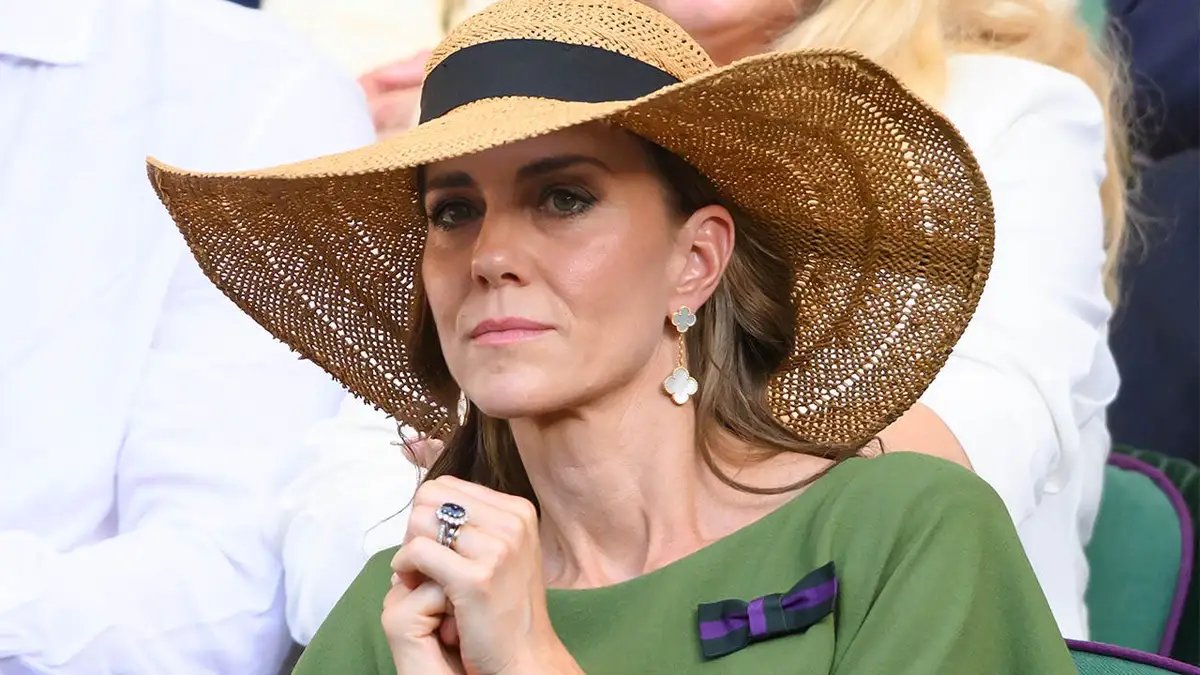 Jennifer Lopez's wide-brimmed hat at Wimbledon sparks backlash on social media 19 Catherine, Princess of Wales attends Wimbledon at the All England Lawn Tennis and Croquet Club.