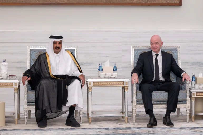 FIFA President Gianni Infantino met with Emir of Qatar Sheikh Tamim bin Hamad Al Thani
