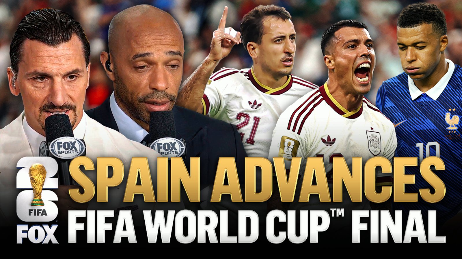 How to watch the World Cup today: schedule, time, television, broadcast of the second semi-final 13 Spain DOMINATES Mbappe and France 🇪🇸 Will Spain win the FIFA World Cup™ final?