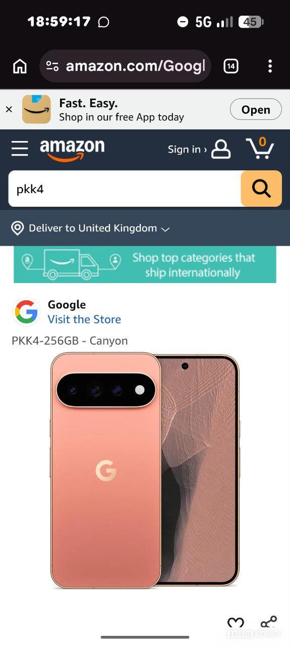 Pixel 11 Pro XL listed on Amazon