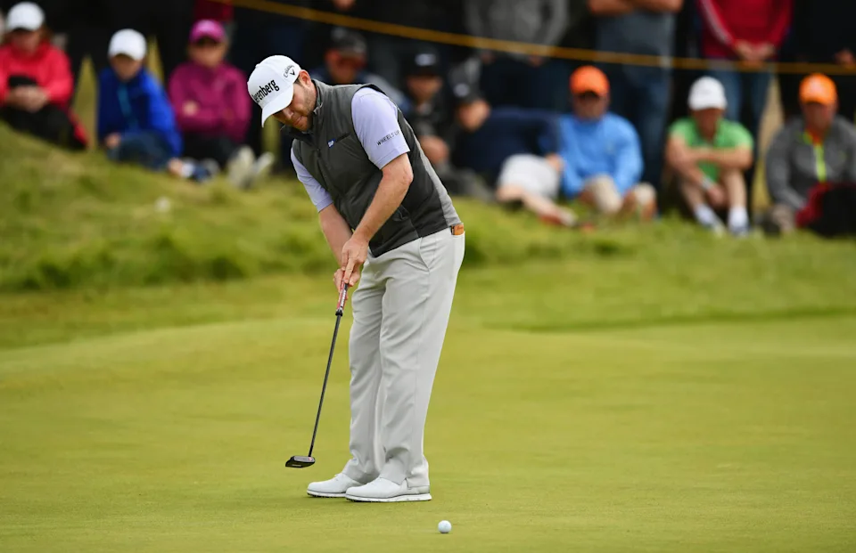 Branden Grace performing at the 2017 Open