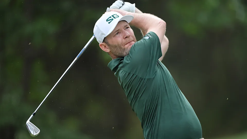 Branden Grace lands a clean shot.