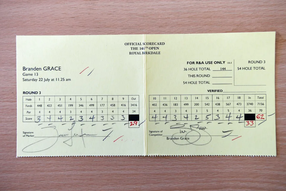 Branden Grace's course record is 62 at Royal Birkdale.