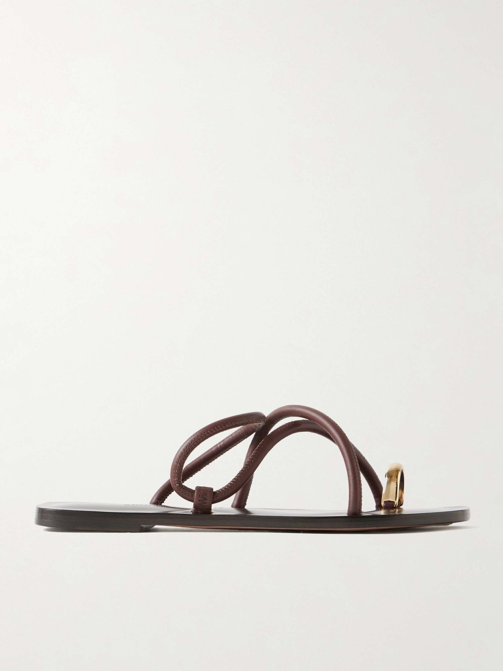 Laurie leather and gold sandals
