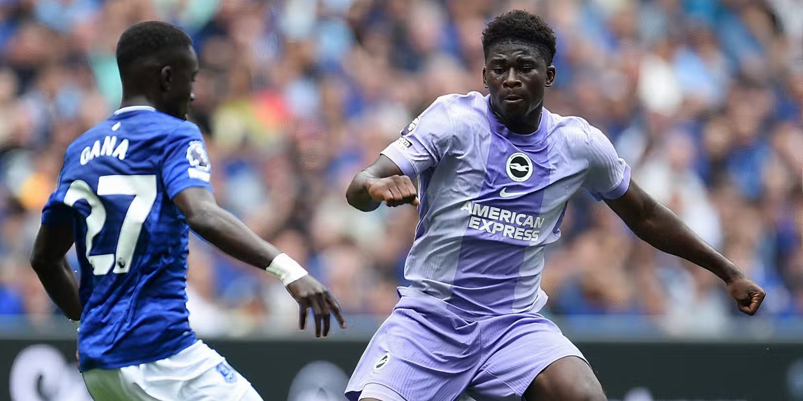 Manchester United have made a transfer move for the 6ft 5in midfielder 14 Brighton Carlos Baleba